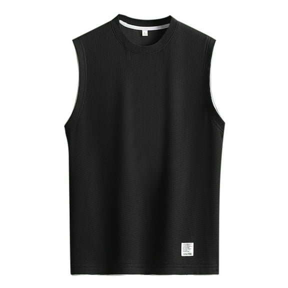 uikmnh Tank Tops Men 2025 Summer Fashion Men's Loose Fit Casual Crewneck Sleeveless Athletic Sportswear Tank Top Size:L