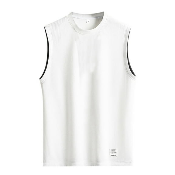uikmnh Tank Tops Men 2025 Summer Fashion Men's Loose Fit Casual Crewneck Sleeveless Athletic Sportswear Tank Top Size:M