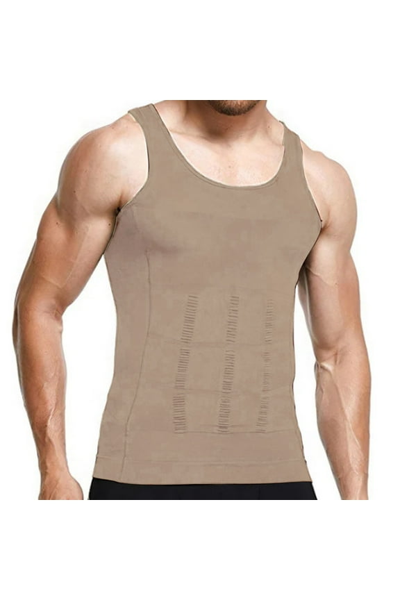 Tank Tops Men Bodybuilding Shaping Tank Top with Chest and Back Lifting Support for Abdominal Athletic Wear Size:S