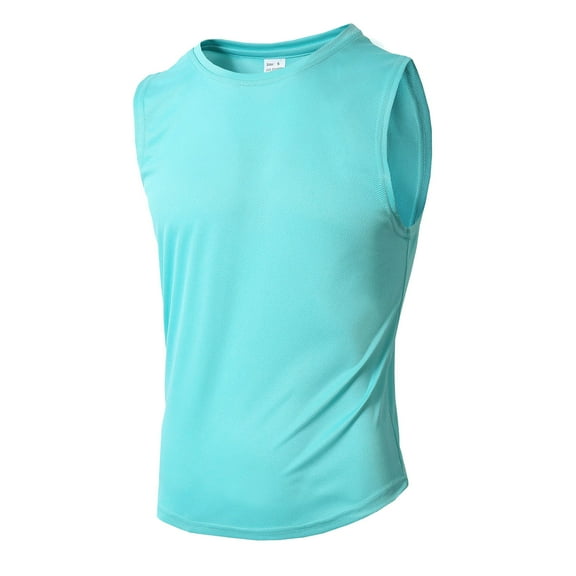 uikmnh Tank Tops Men Fashion Casual Sleeveless Tank Top Breathable Elastic Close Fitting Bodybuilding Vest Size:S