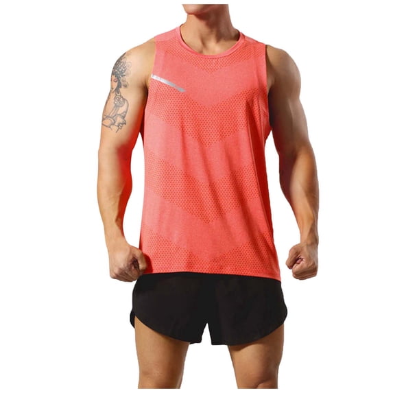 uikmnh Tank Tops Men Summer Athletic Tank Top for Outdoor Sports Fitness Running Breathable Loose Fit Sleeveless Crew Neck Vest Size:2XL