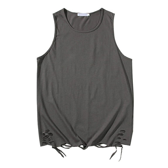 uikmnh Tank Tops Men Summer Lightweight Relaxed Fit Sleeveless Ripped Athletic Tank Top for Gym Sports and Casual Wear Size:XL