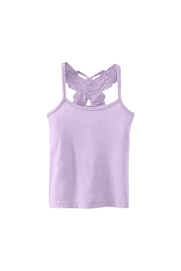 Teen Tops Girls Racerback Dance Tank Top Sleeveless Athletic Crop Top for Ballet Gymnastics and Sports Performance Size:4-5 Years