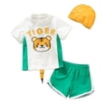 thumbnail image 1 of uikmnh Toddler Boys 3 Piece Rash Guard Swimsuit Set with Swim Cap UPF 50+ Sun Protection Size:5-6 Years, 1 of 7