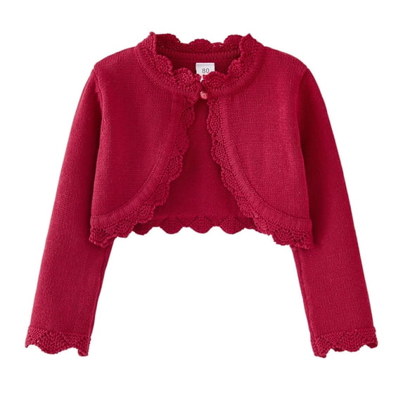uikmnh Tops for Teens Girls Soft Knit Cardigan Sweater Long Sleeve Open Front Top for Toddler and Kids Comfortable Seasonal Wear with Dresses Size:18-24 Months