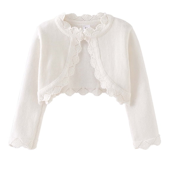 uikmnh Tops for Girls Soft Knit Cardigan Sweater Open Front Long Sleeve Top for Toddler and Kids Comfortable Everyday Wear Seasonal Outfit Size:10-11 Years