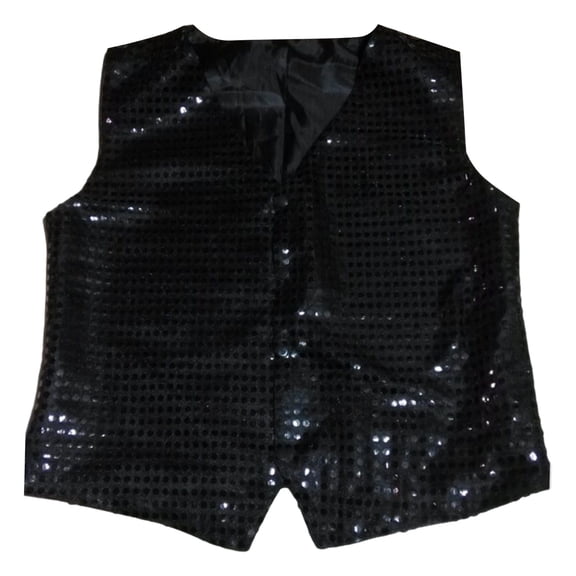 uikmnh Tops for Teens Boys Sequin Vest Performance Modern Dance Recital Outfit Stage Show Wear for Children Party Celebration Size:3-4 Years