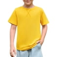 thumbnail image 1 of uikmnh Tops for Boys Summer Casual Crewneck Short Sleeve T-Shirts Fashion Basic Tees for Kids and Youth Comfortable Daily Wear Size:9-10 Years, 1 of 7