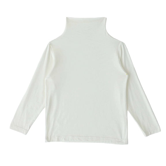 uikmnh Tops for Teens Girls Long Sleeve Turtleneck Shirt Soft Basic Tee Loose Fit Casual Blouse Comfortable Daily Wear Solid Top Size:6-7 Years