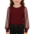thumbnail image 1 of uikmnh Tops for Teens Girls Sequin Mesh Long Sleeve Tunic Top for Holiday Party Size:7-8 Years, 1 of 9