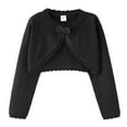 thumbnail image 1 of uikmnh Tops for Teens Girls Soft Knit Bow Cardigan Sweater Long Sleeve Top Outerwear for Autumn Casual Comfortable Blouse Size:2-3 Years, 1 of 2
