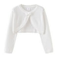 thumbnail image 1 of uikmnh Tops for Teens Girls Soft Knit Bow Cardigan Sweater Long Sleeve Top Outerwear for Autumn Casual Comfortable Blouse Size:6-12 Months, 1 of 2