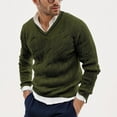 thumbnail image 1 of uikmnh V Neck Sweater Mens Fashion Slim Long Sleeved Knitted Tops, 1 of 7