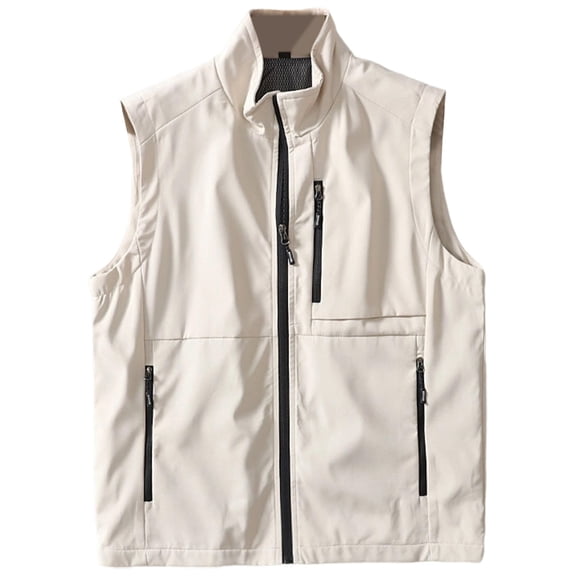 uikmnh Vests for Men's Lightweight Outdoor Utility Vest with Advanced Breathable Fabric and Multiple Secure Pockets for Everyday Versatile Wear Size:XL