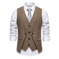 thumbnail image 1 of uikmnh Vests for Men Double Layer formal Style Vest for Men Modern Fashion Outerwear for Business Casual and Event Attire Size:L, 1 of 8