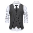 thumbnail image 1 of uikmnh Vests for Men Double Layer formal Style Vest for Men Modern Fashion Outerwear for Business Casual and Event Attire Size:M, 1 of 9