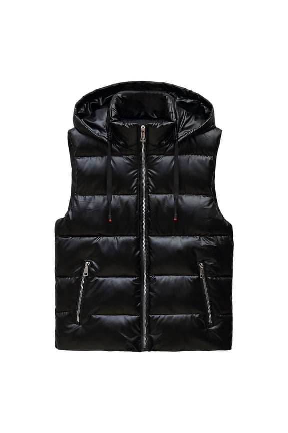 Vests for Men Men's Lightweight Quilted Down Vest Insulated Outdoor Gilet for Cold Weather Warmth Size:5XL