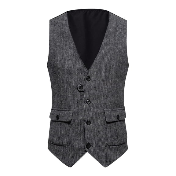 uikmnh Vests for Men Men's Tailored Casual Suit Vest for Modern Sophisticated Style and Comfortable Daily Wear Size:L