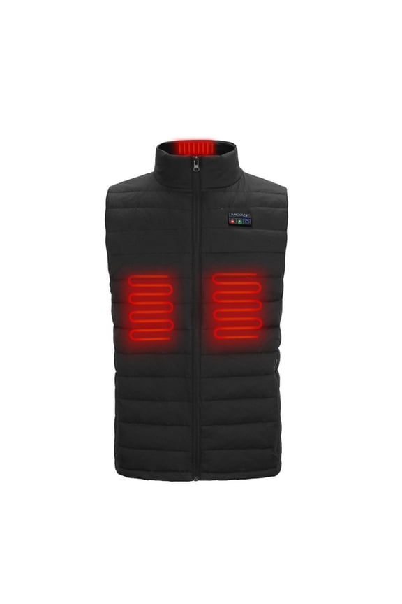 Vests for Men Men's Tech- Heated Down Vest with Triple Control System for Outdoor Winter Wear Size:M