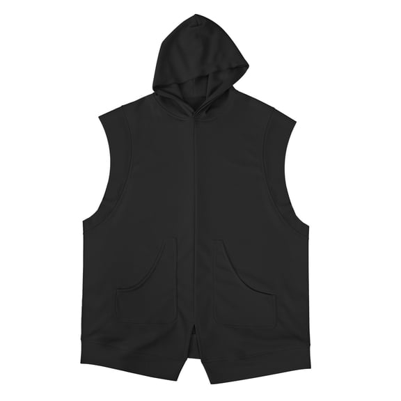 uikmnh Vests for Men's Heavyweight Sleeveless Hooded Pullover Vest Outerwear for Spring and Autumn Seasons Size:XL
