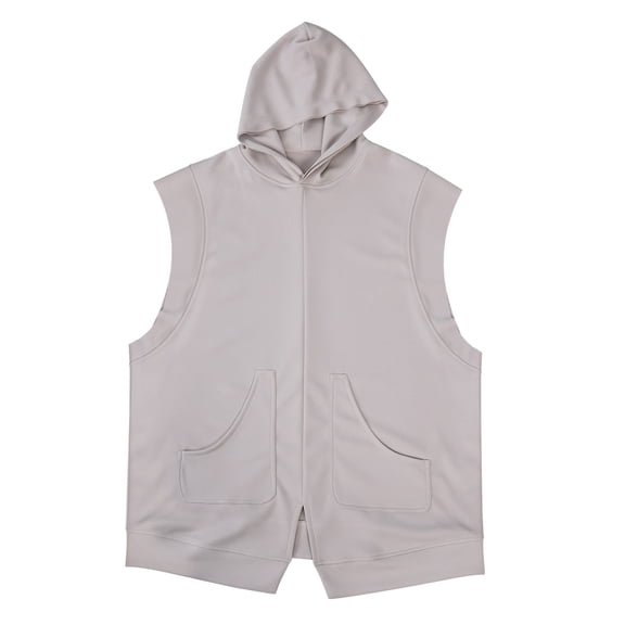 uikmnh Vests for Men's Heavyweight Sleeveless Hooded Pullover Vest Outerwear for Spring and Autumn Seasons Size:XL