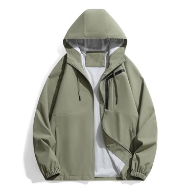 uikmnh Winter Coats For Men,Autumn and Winter Wind Proof Layer Pure Color Workwear Thin Style Mountaineering Jacket,Size 5XL