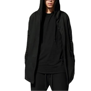 uikmnh Winter Coats For Men,Men's Hooded Jacket Mid Length Drawstring Cardigan,Size XL