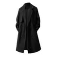 thumbnail image 1 of uikmnh Winter Coats for Men Double Woolen Overcoat Casual Long Jacket Loose Fit Coat for Everyday Wear Size:L, 1 of 6