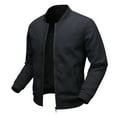 thumbnail image 1 of uikmnh Winter Coats for Men Fashion Flight Jacket Casual Baseball Coat Autumn Stylish Outerwear for Young Adults Size:3XL, 1 of 7