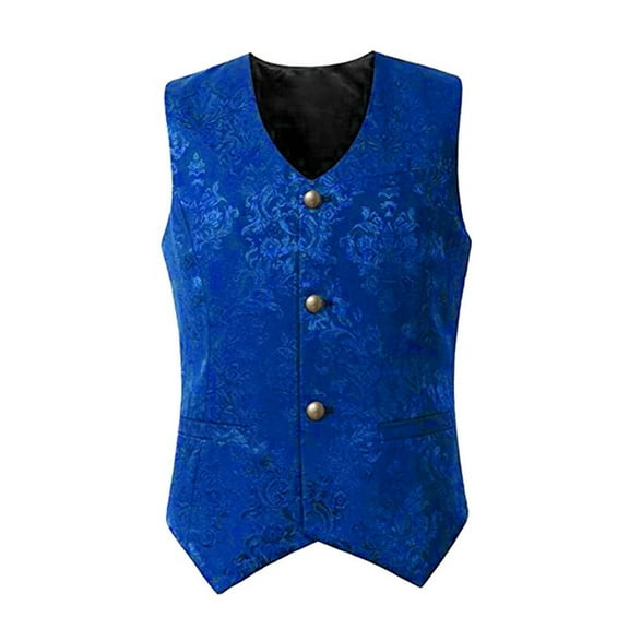 uikmnh Winter Jackets for Men Fashion Punk Jacket Overcoat Outwear Button Tailcoat Vest Coat Size:S