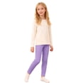 thumbnail image 1 of uikmnh Winter Lined Thermal Leggings for Girls Soft Stretch Base Layer Pants Toddler to Big Kids Color:Purple,Size:15-16 Years, 1 of 5