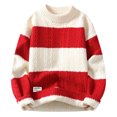 thumbnail image 1 of uikmnh Winter Sweaters for Men O Neck Knitwear Pullover Male Striped Sweater Loose Knitted Trend Top Mens Clothing, 1 of 5