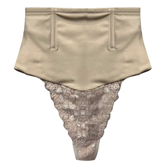 uikmnh Women's High Waist Shaping Thong Seamless Lace Soft Comfort Panty Size:2XL