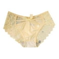 thumbnail image 1 of uikmnh Women's Low Rise Embroidered Triangle Panties Delicate Lace Trim Soft Comfort Underwear Size:L, 1 of 3