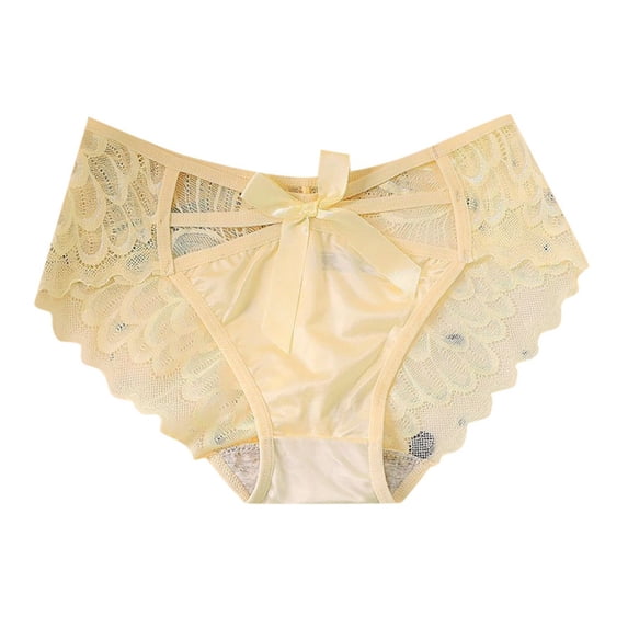 uikmnh Women's Low Rise Embroidered Triangle Panties Delicate Lace Trim Soft Comfort Underwear Size:L
