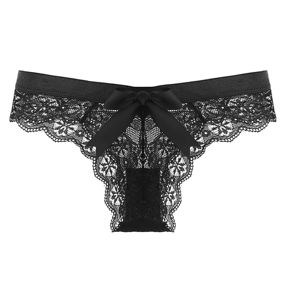 uikmnh Women's Sheer Lace Low Rise Delicate Panties Feminine Bow Soft Comfort Everyday Wear Underwear Size:XL