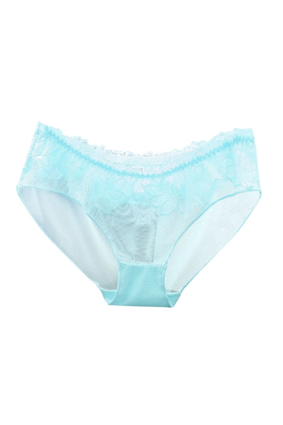 Women's Sheer Lace Low Rise Seamless Mesh Triangle Panties Stretch Soft Comfort Underwear Size:L