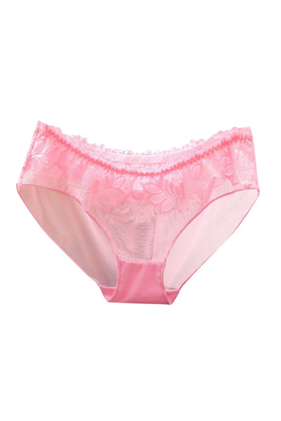 Women's Sheer Lace Low Rise Seamless Mesh Triangle Panties Stretch Soft Comfort Underwear Size:M