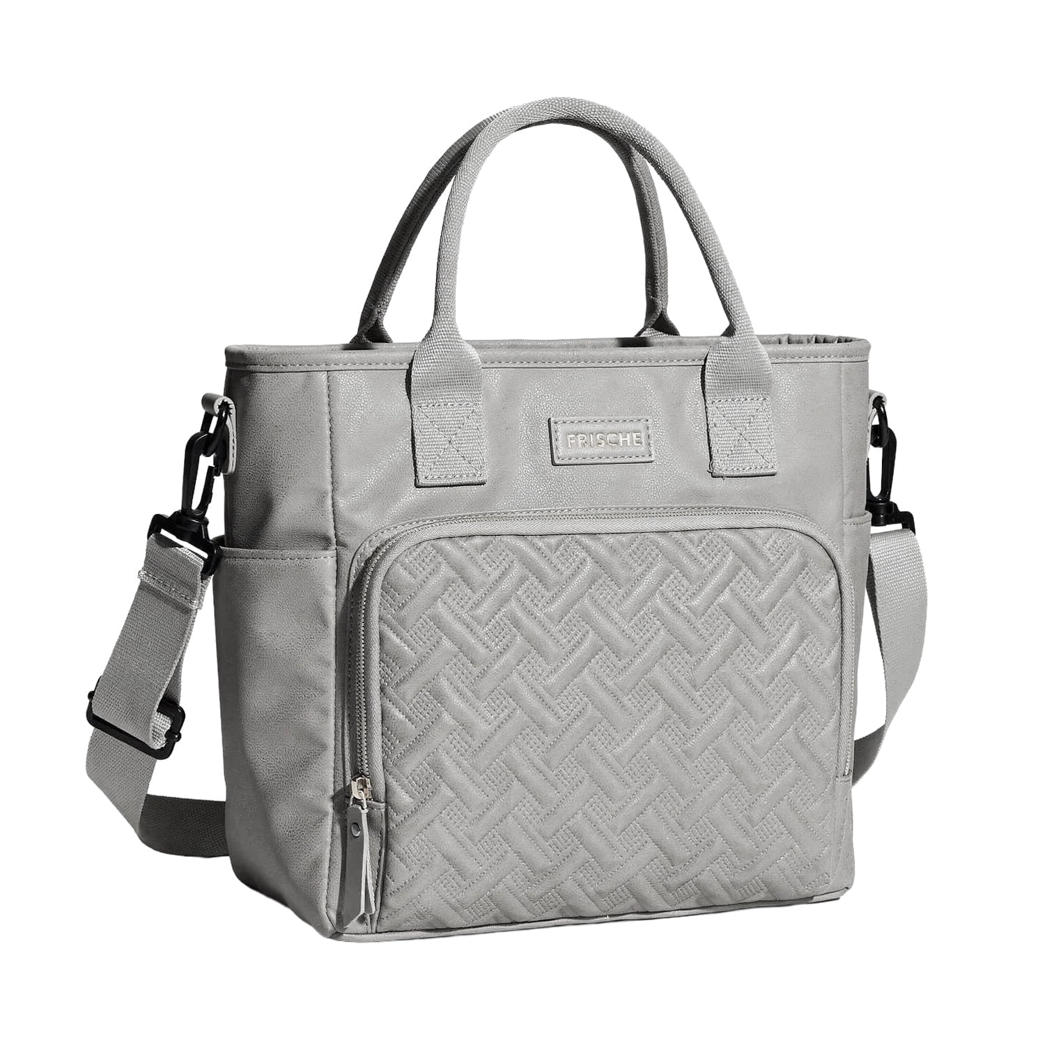 DEFAHN Tote Diaper Bag for Mom - 0.9lb Lightweight Large Capacity Thermal Baby Bag, 2 Thermal Pockets + Side Holders, Simple Open Design(Gray)