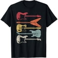 thumbnail image 1 of uitar Shirt. Retro Style, Gift For Guitarist T-Shirt Black 4X-Large, 1 of 4