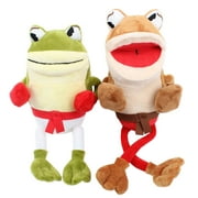 uiuoutoy Cuphead & Mugman Ribby and Croaks Plush Toys The Frog Stuffed Doll Figure 2pcs