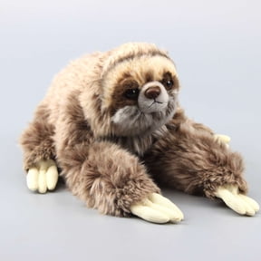 uiuoutoy Simulated Animals Three-toed Sloth Fluffy Slow Sloth Bradypod Real-liftStuffed Animasl Cute Soft Dolls Kids Birthday Gift