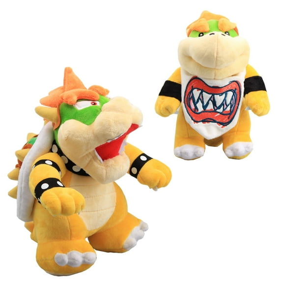 uiuoutoy 10'' King Bowser & 8'' Bowser Jr. Koopa Plush Toy Set 2pcs