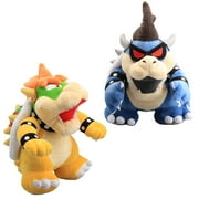 uiuoutoy Bowser with Dark Bowser Plush Toys 10 Set of 2 pcs