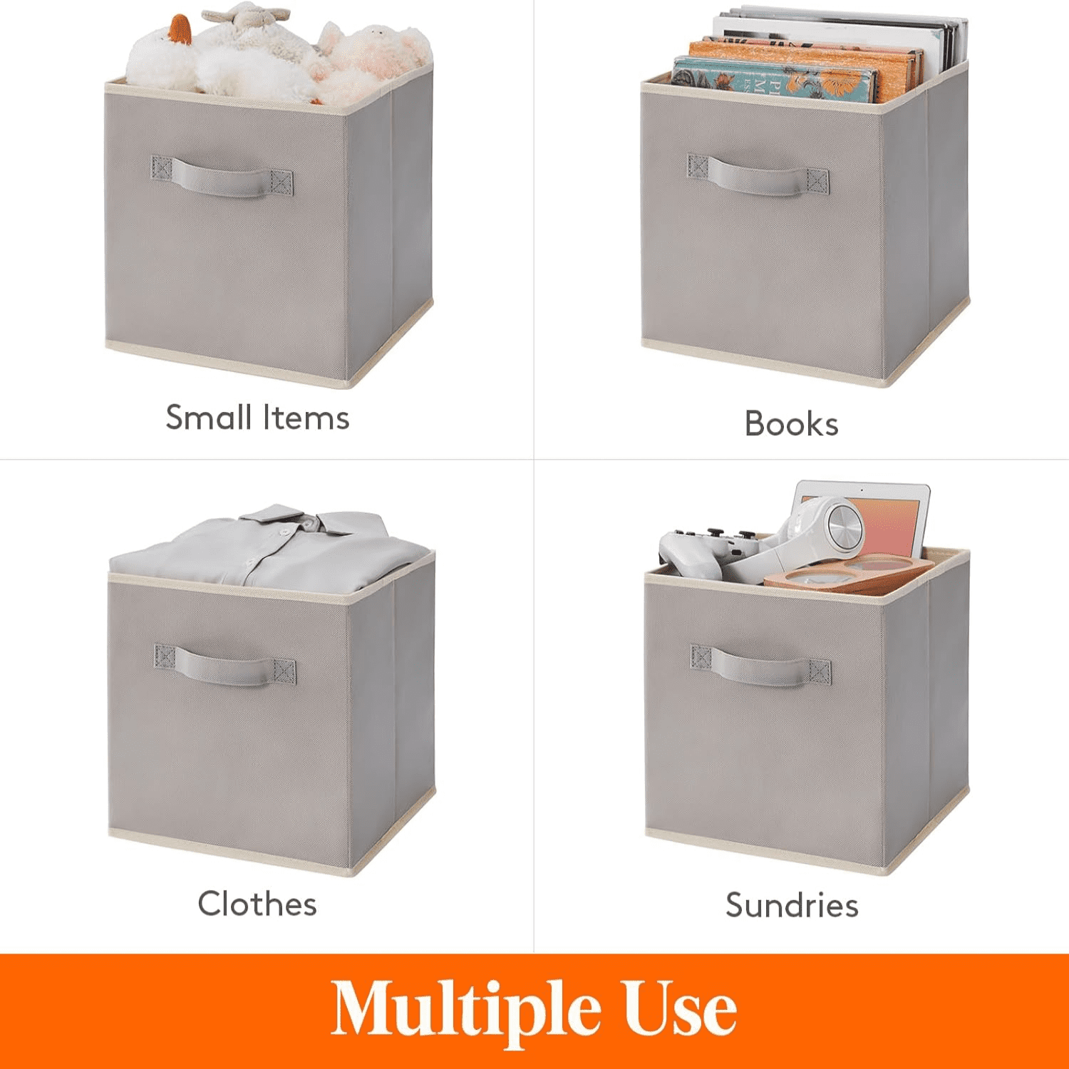 ujhytgfv KFHDMCV 12 Packs Storage Cubes 11 Inch Cube Storage Bins ...