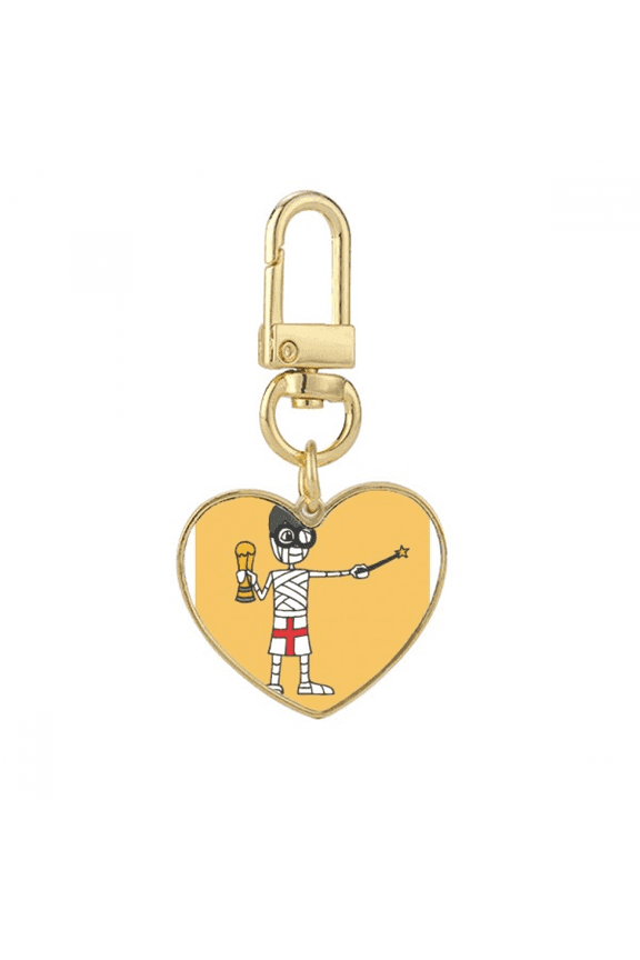 uk wizard football trophy Gold Heart Keychain Metal Keyring Holder