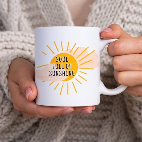 ul Full of Sunshine Mug, Motivational Mug, Sunshine Mug, Quote Gift Idea, Posit Quote Mug, Gift Encouraget, Joyful Mug.