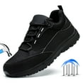 thumbnail image 1 of ulogu Steel Toe Shoes for Men Women Lightweight Sneakers Men's Slip Resistant Waterproof Work Shoes Anti Puncture Safety Shoes for Men Women (Size 6, Black), 1 of 10