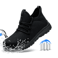 thumbnail image 1 of ulogu Steel Toe Shoes for Men Women Non Slip Sneakers Puncture Proof Safety Shoe Waterproof Steel Toe Work Shoes (Men Size 8.5, Black), 1 of 10