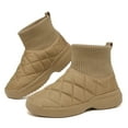 thumbnail image 1 of ulogu Women Snow Boots Winter Shoes Slip On Boots for Women Waterproof Booties Comfortable Outdoor Anti Slip Shoes (Women Size 11, Brown), 1 of 8